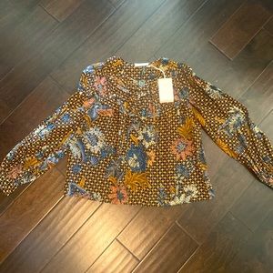 ULLA JOHNSON NWT print blouse Sz 4